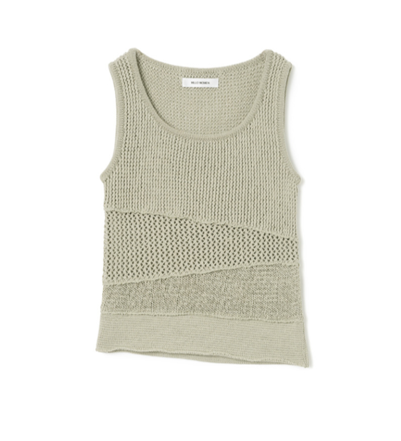 MIXED KNIT SLEEVES / 2 COLOR