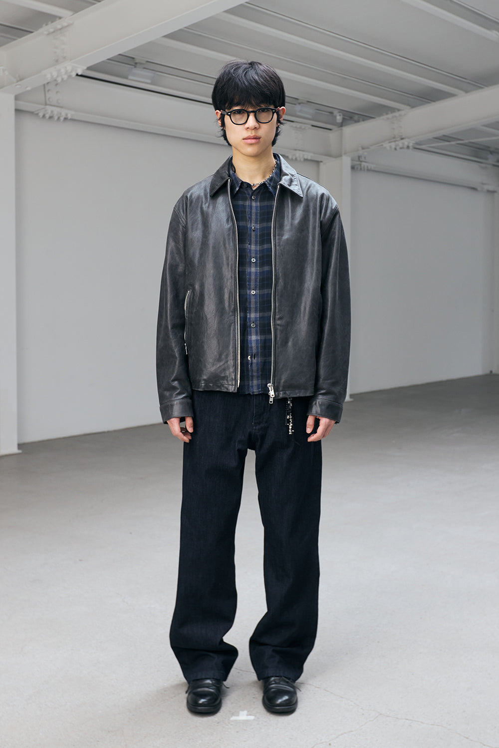 VTG Leather Blouson Charcoal