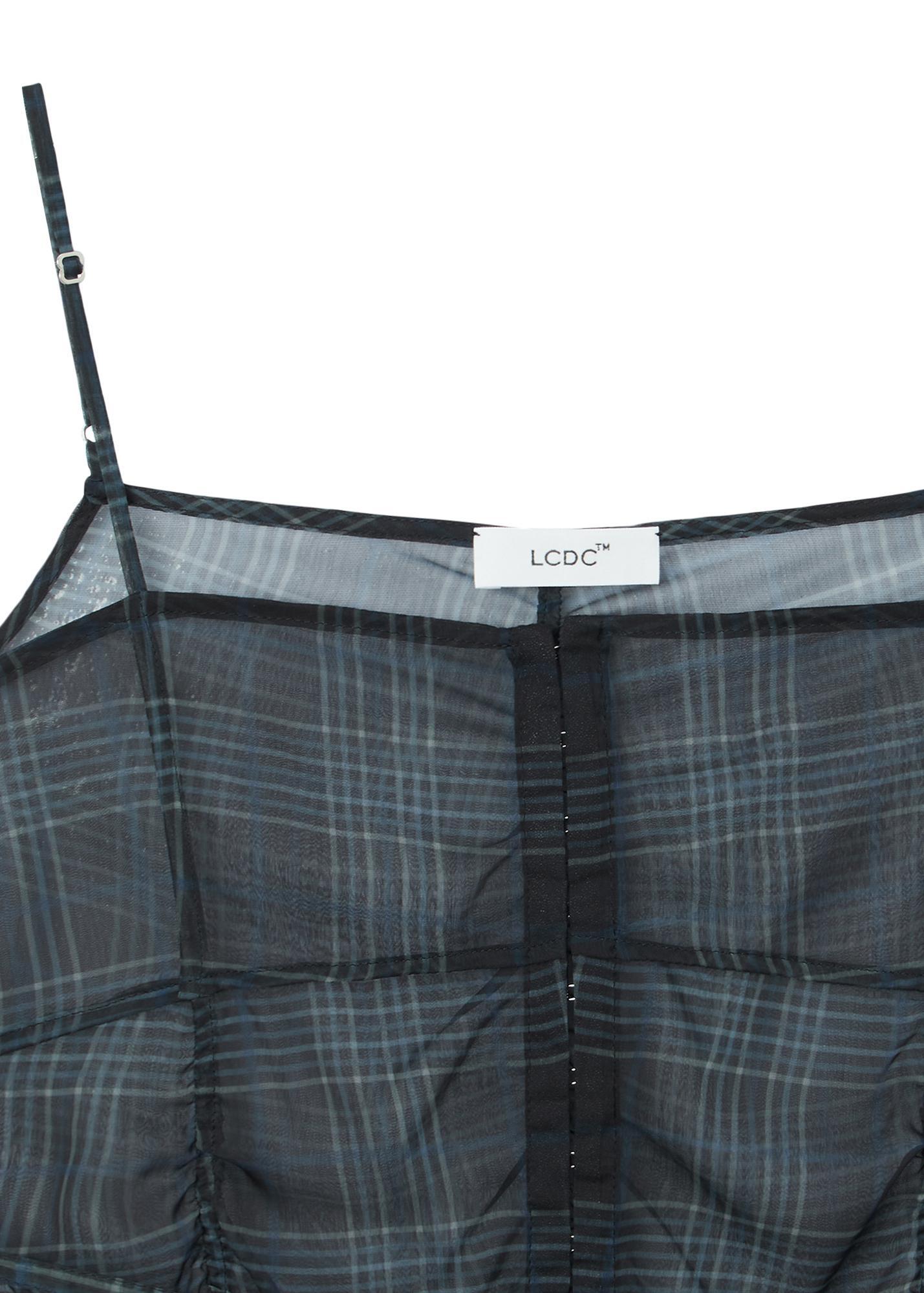 HOOK DETAIL CHIFFON DRESS_CHECKED / 2 Color