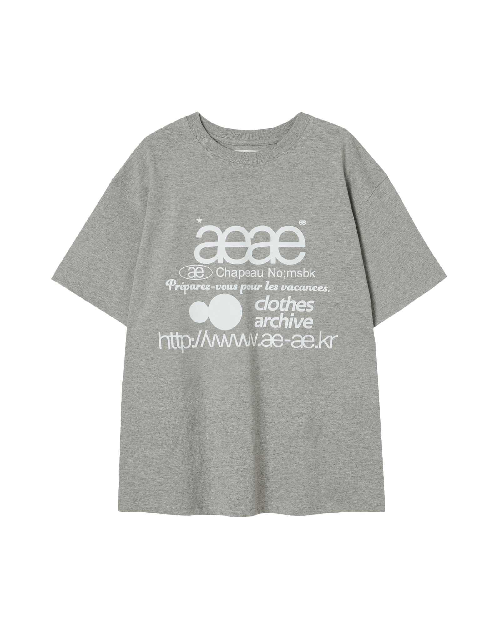 WEB LOGO T-SHIRTS MELANGE GREY