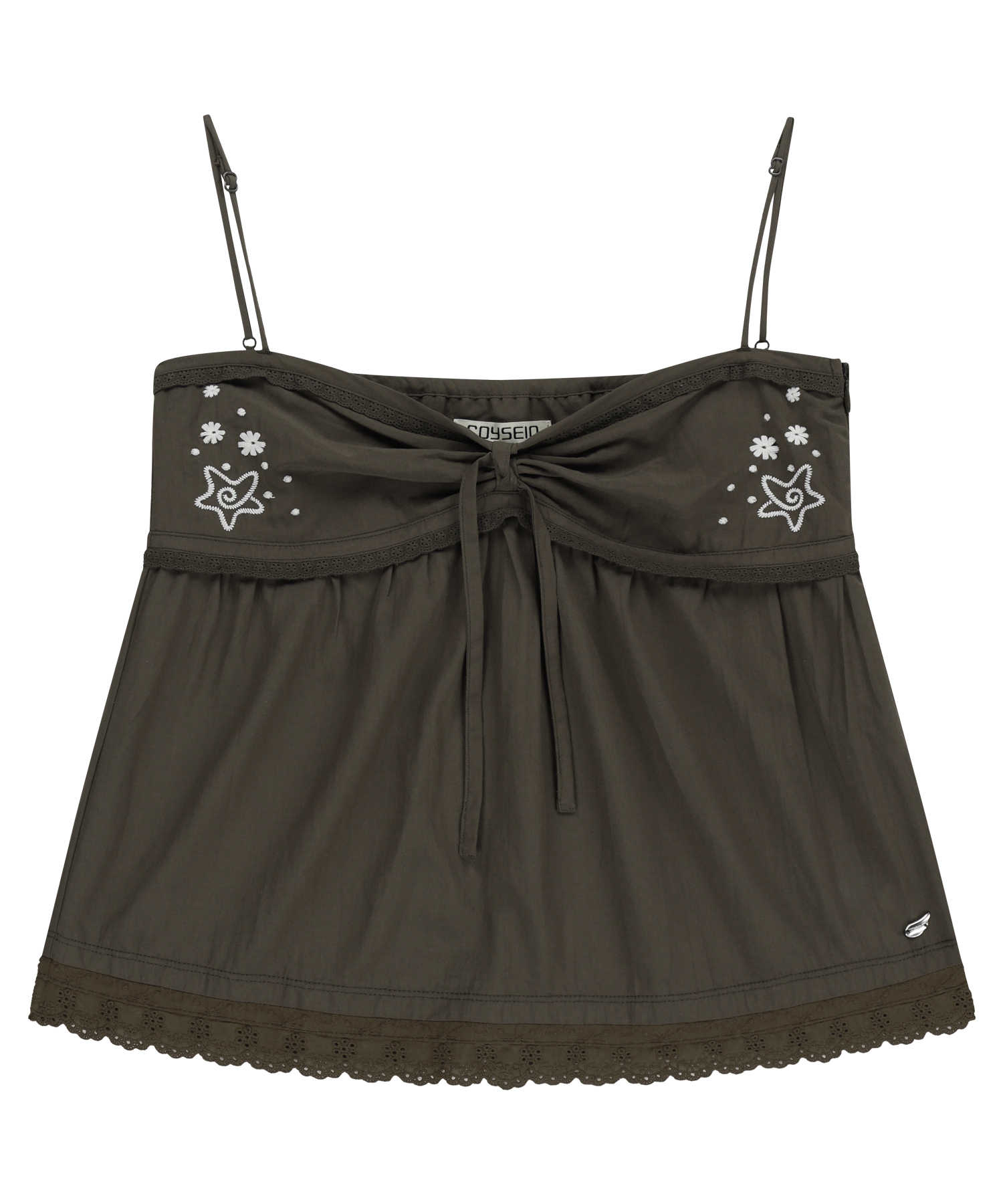 SOLAR STITCH SLEEVELESS BROWN