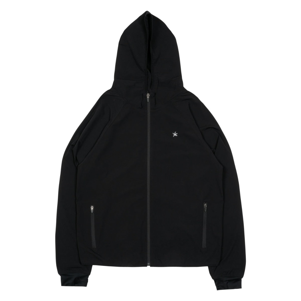 TCM starfish light hooded zip-up (black)