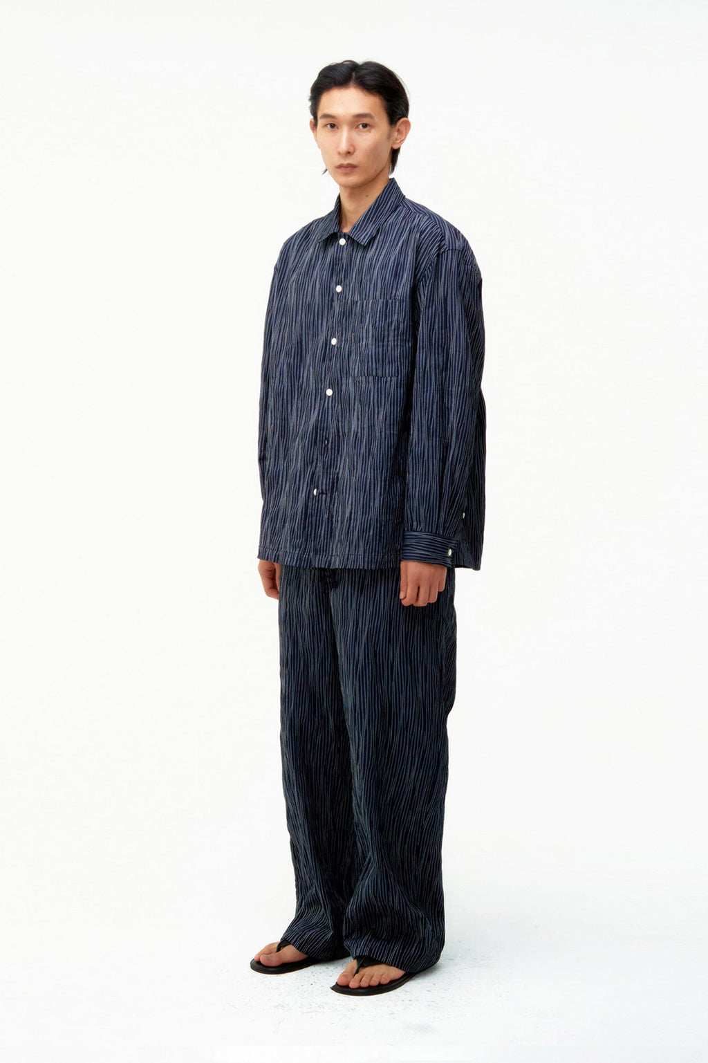 Textured Striped Lounge Pants