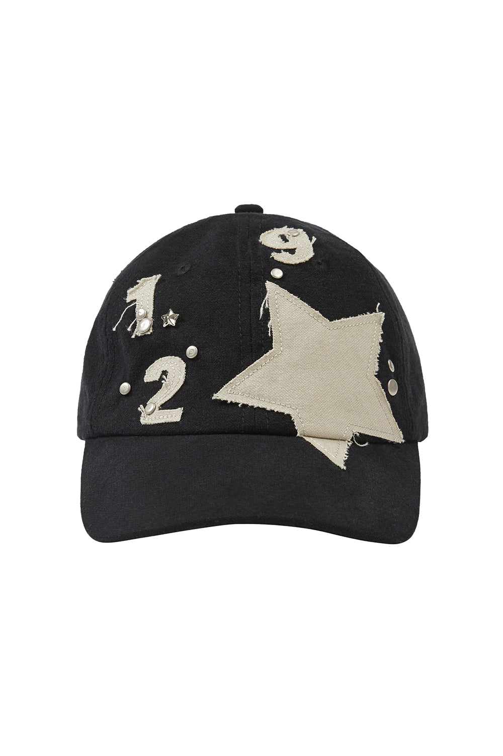 129 Star Patch Ball Cap Black