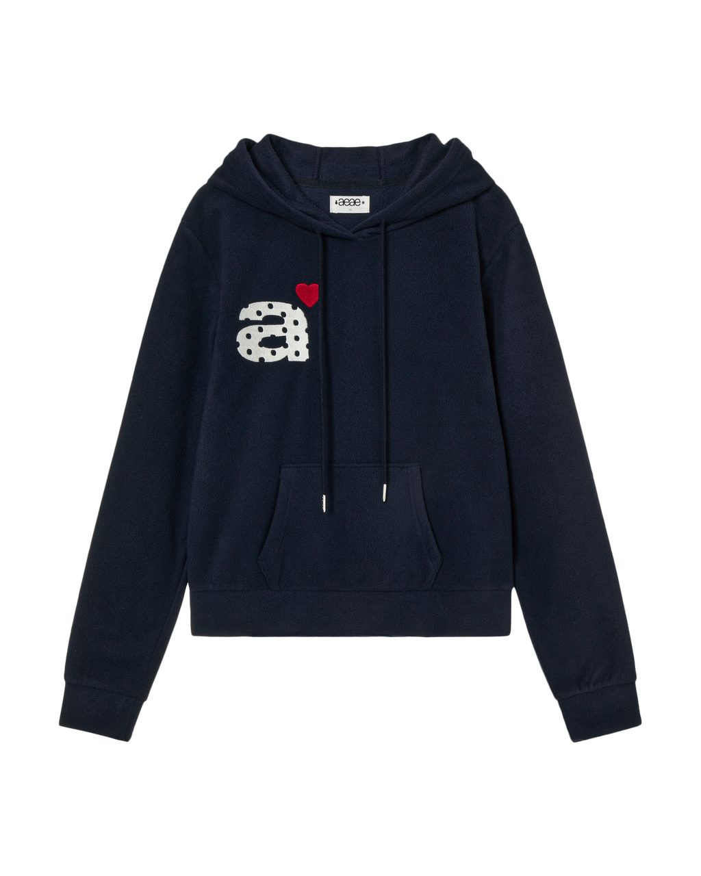 DOT SMALL LETTER FLEECE HOODIE NAVY