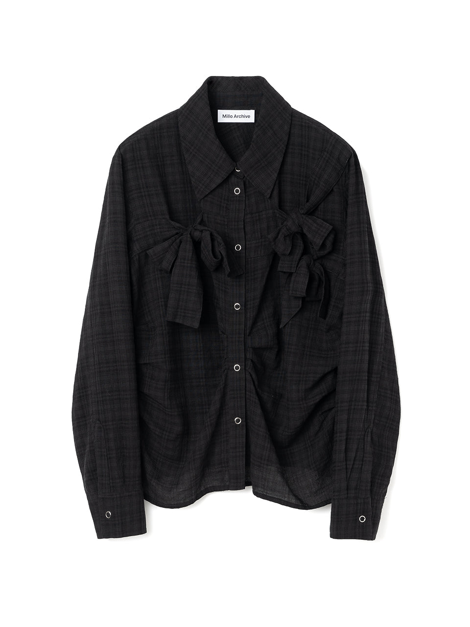 Ribbon Tie Shirt Black