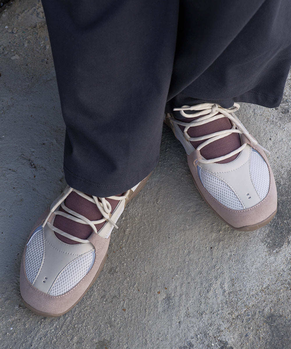 NICOLE WEAVING LACEUP SNEAKERS / 4 Color