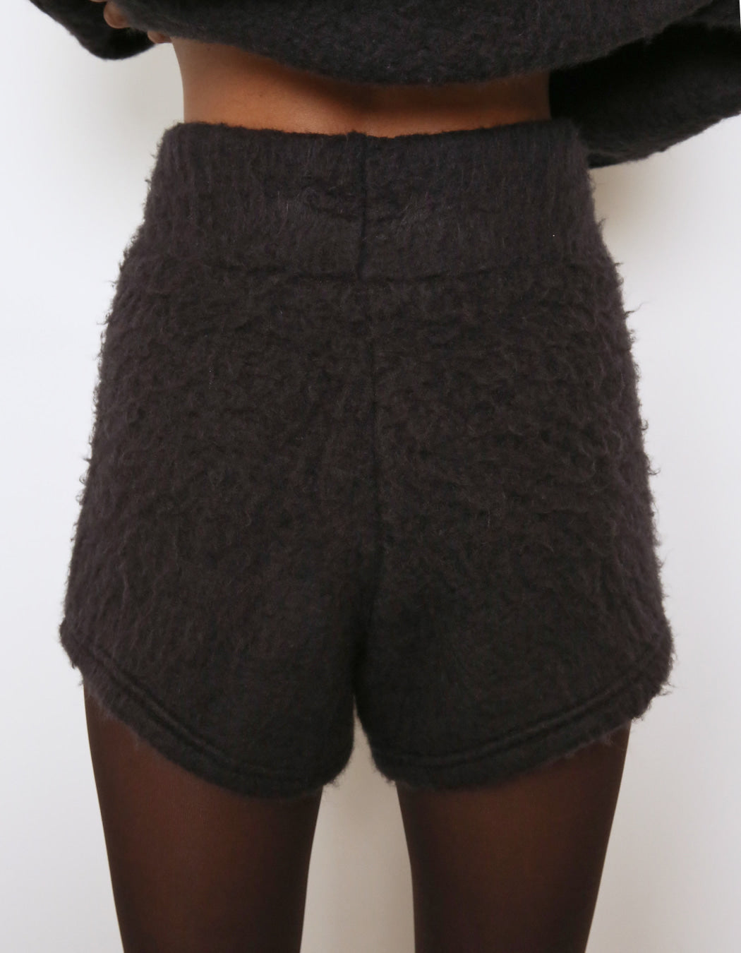 FLUFFY STUDDED DOLPHIN SHORTS