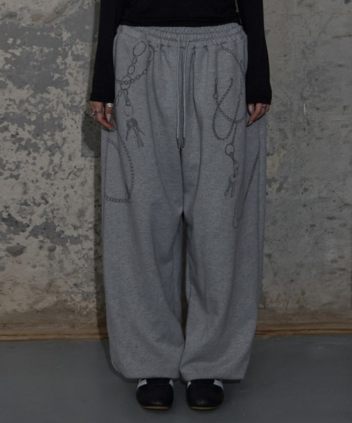 KEYCHAIN EYELET SWEATPANTS (MELANGE) F25ZD972