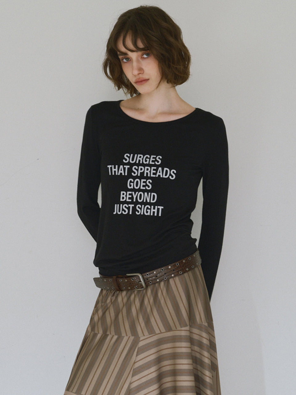 Typography T-shirts Black