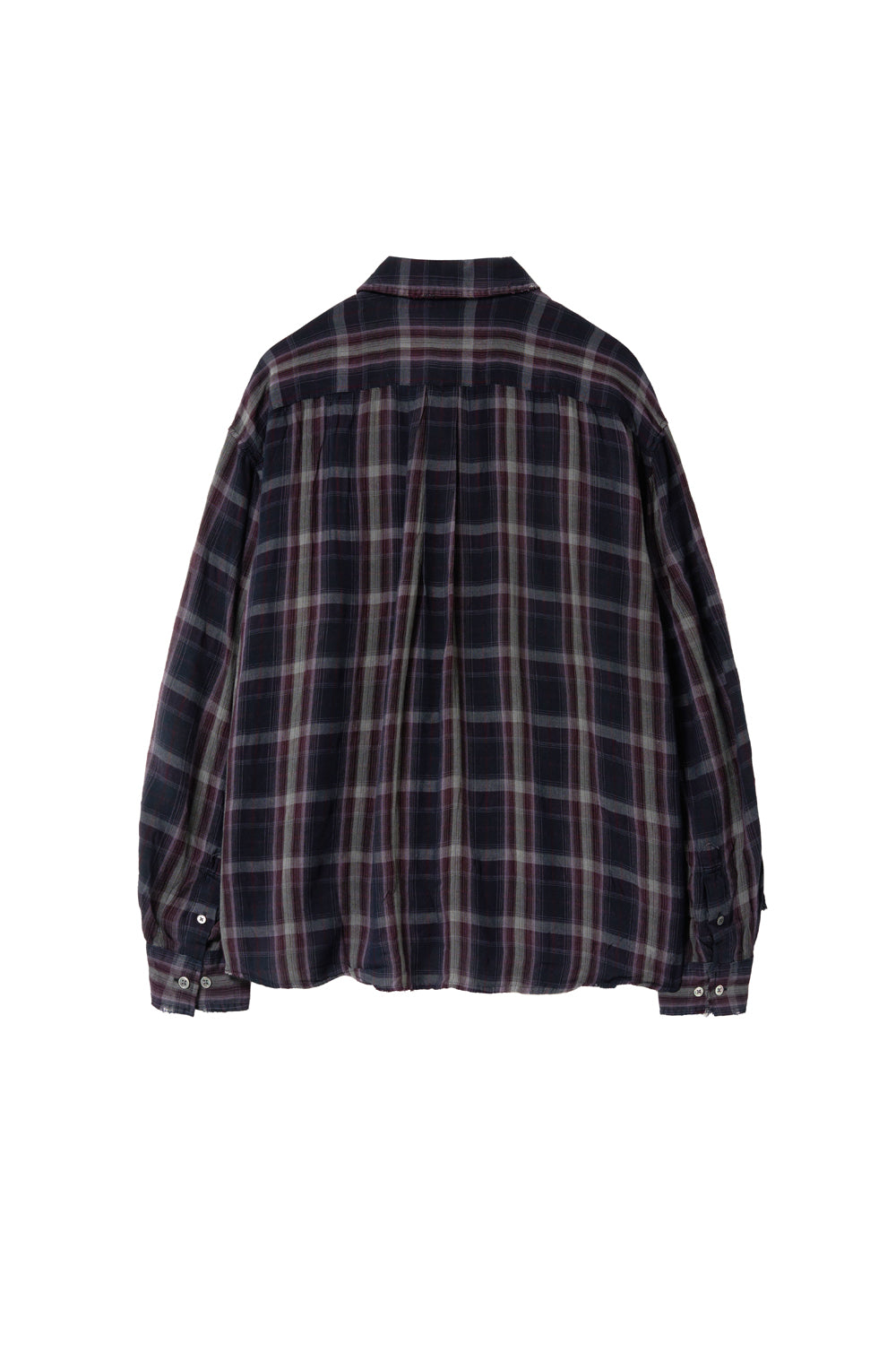 Classic Shirt Over Dyed Raw Check / 3 COLOR