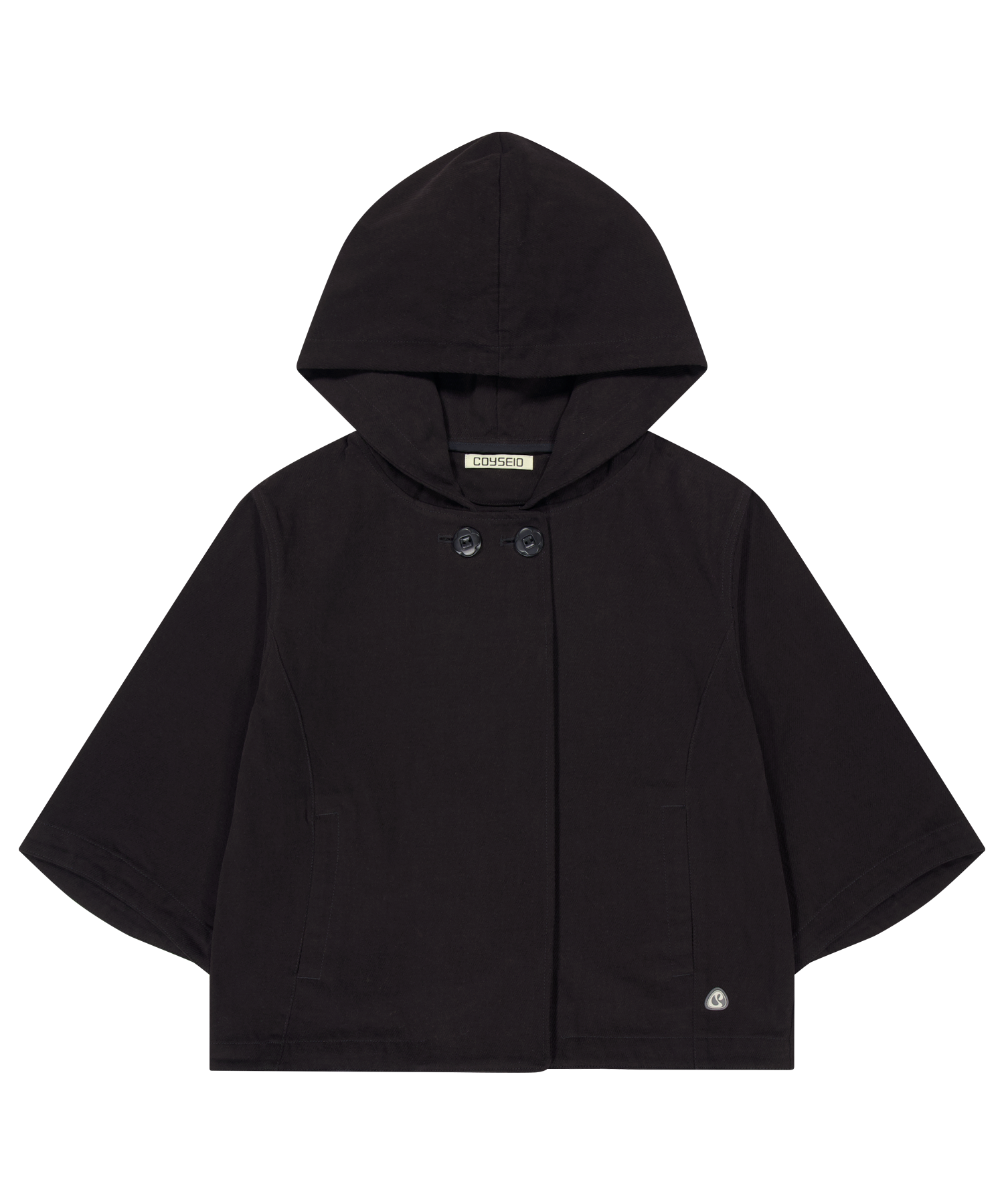 HOODED CAPRI JACKET BLACK