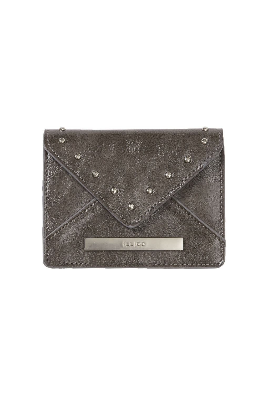 Letter Fold Card Wallet Charcoal