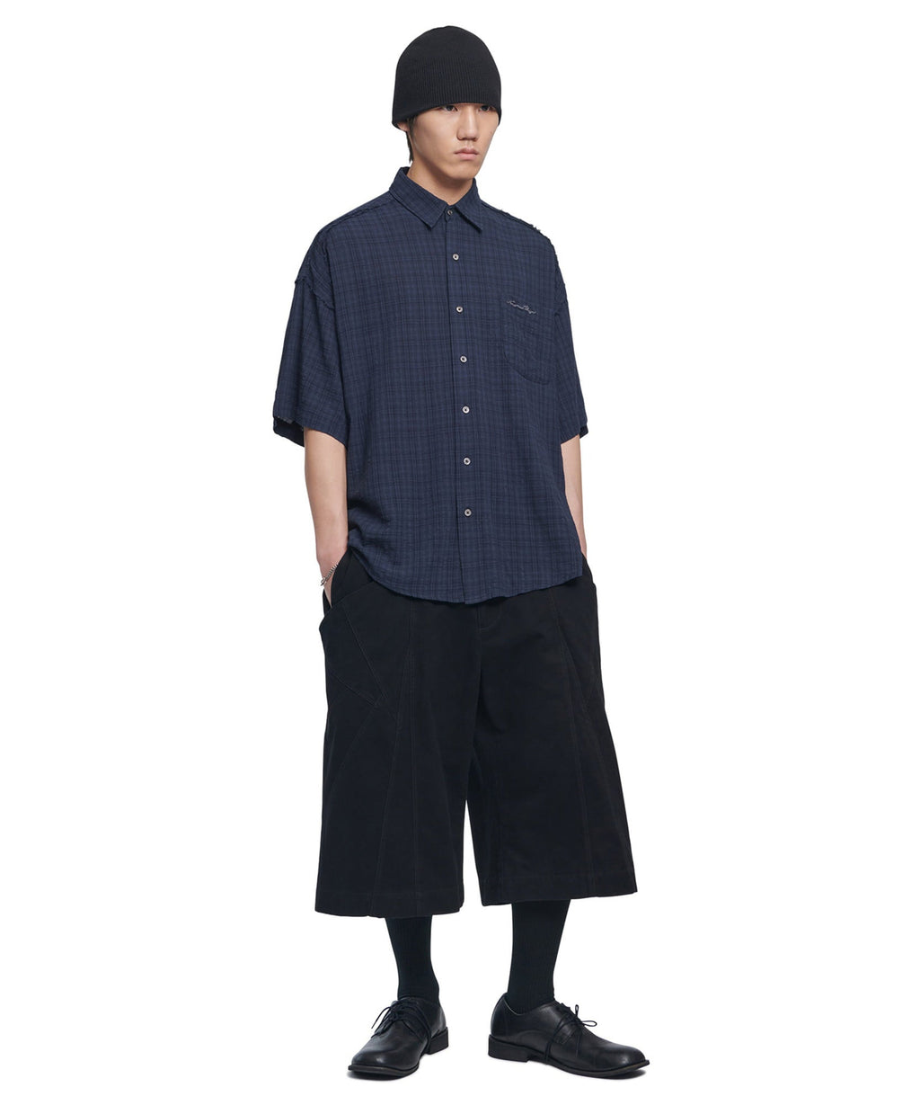 DIAGONAL POCKET BERMUDA PANTS / 2 COLOR