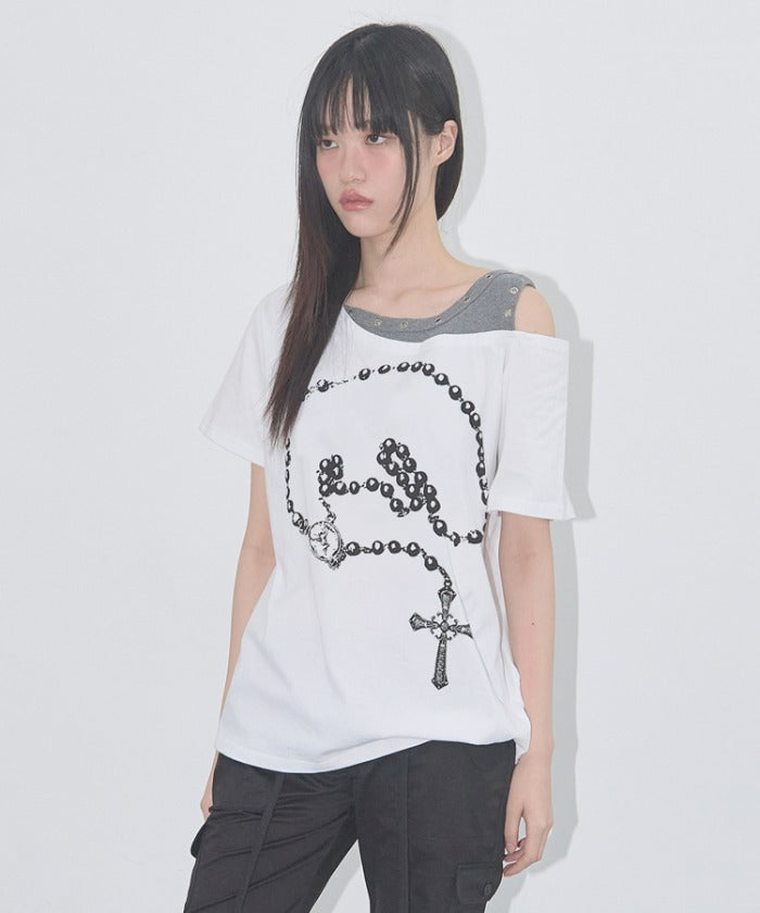 ROSARY NOIRER TEE (WHITE)