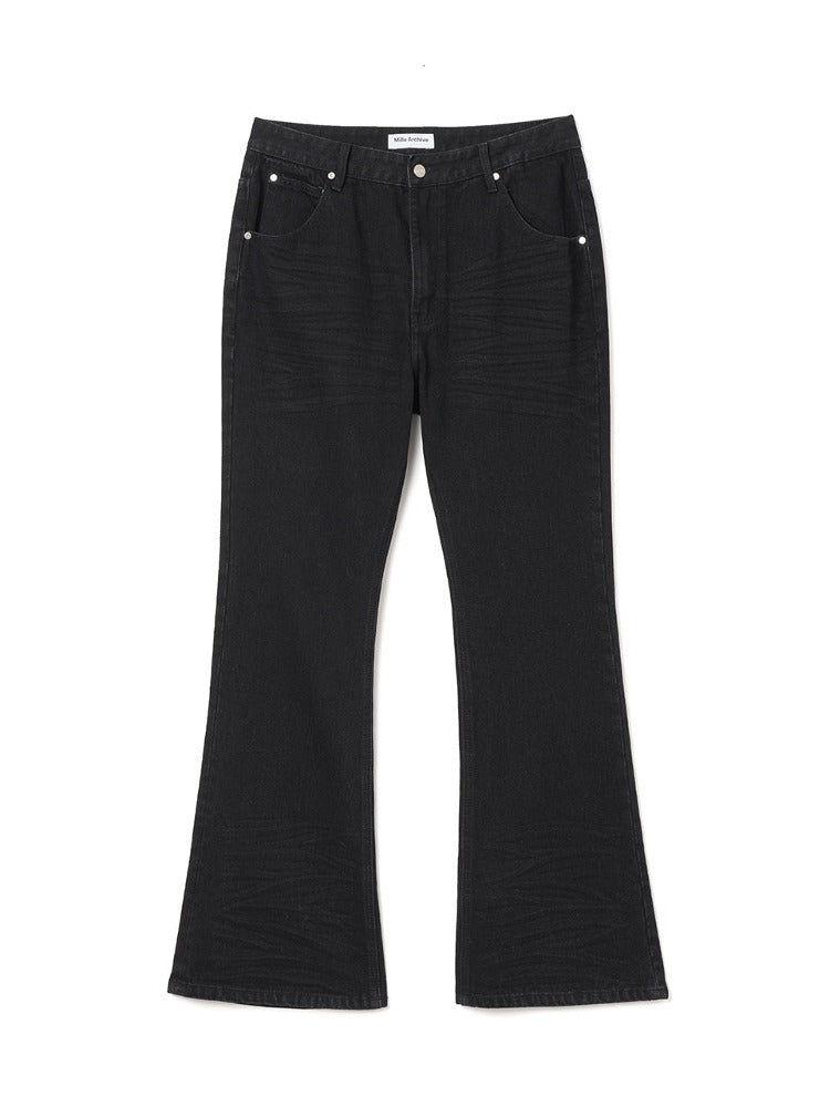 Constructed Flare Jeans Black