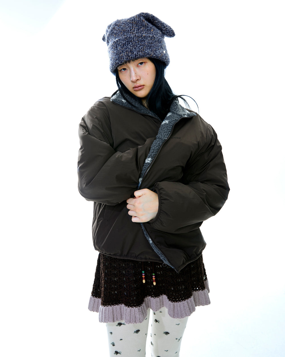 PETAL REVERSIBLE FLEECE JACKET GREY