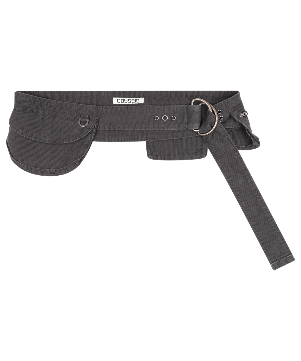 WASHED COTTON BELT BAG BROWN