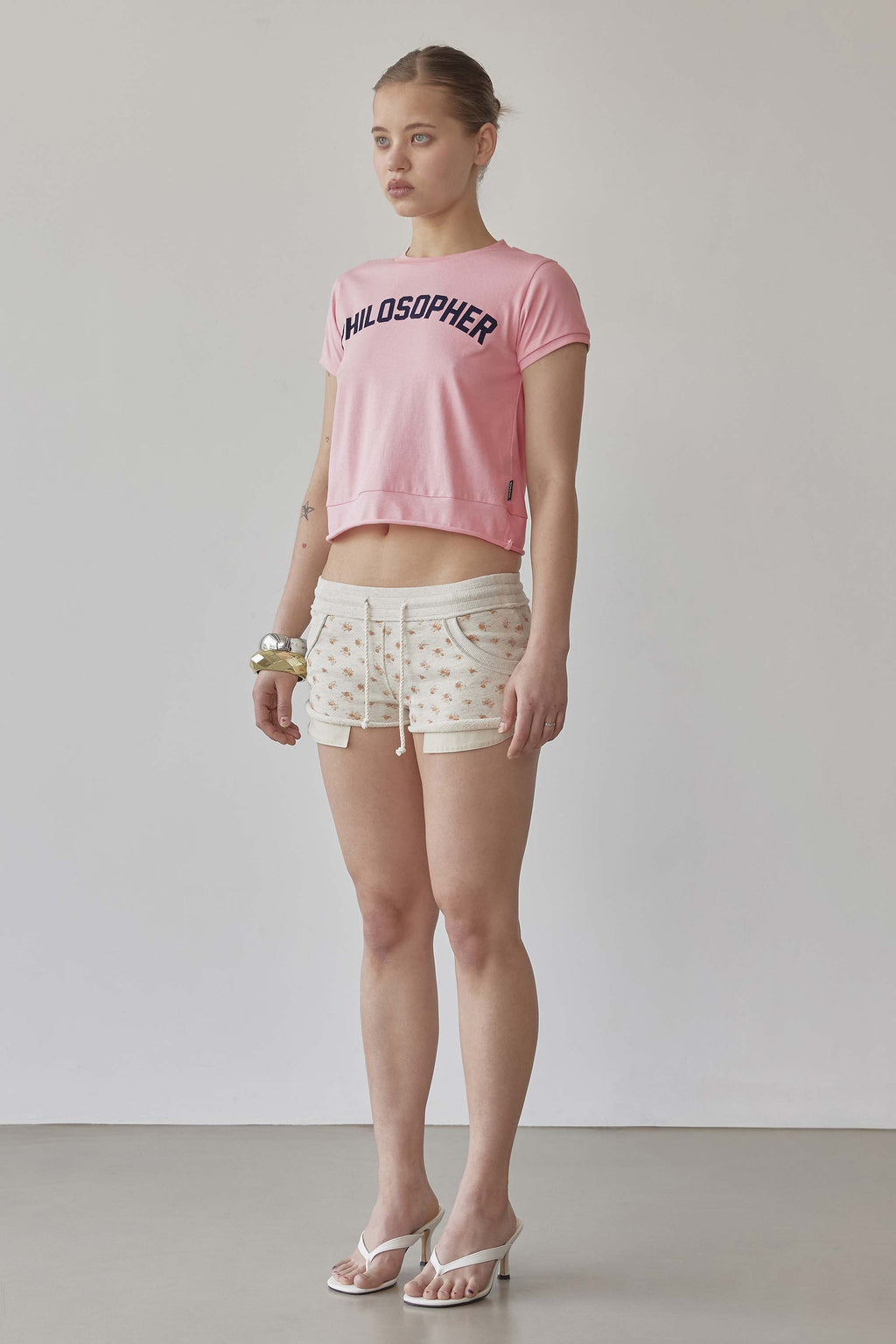 Philosopher Baby Tee Pink