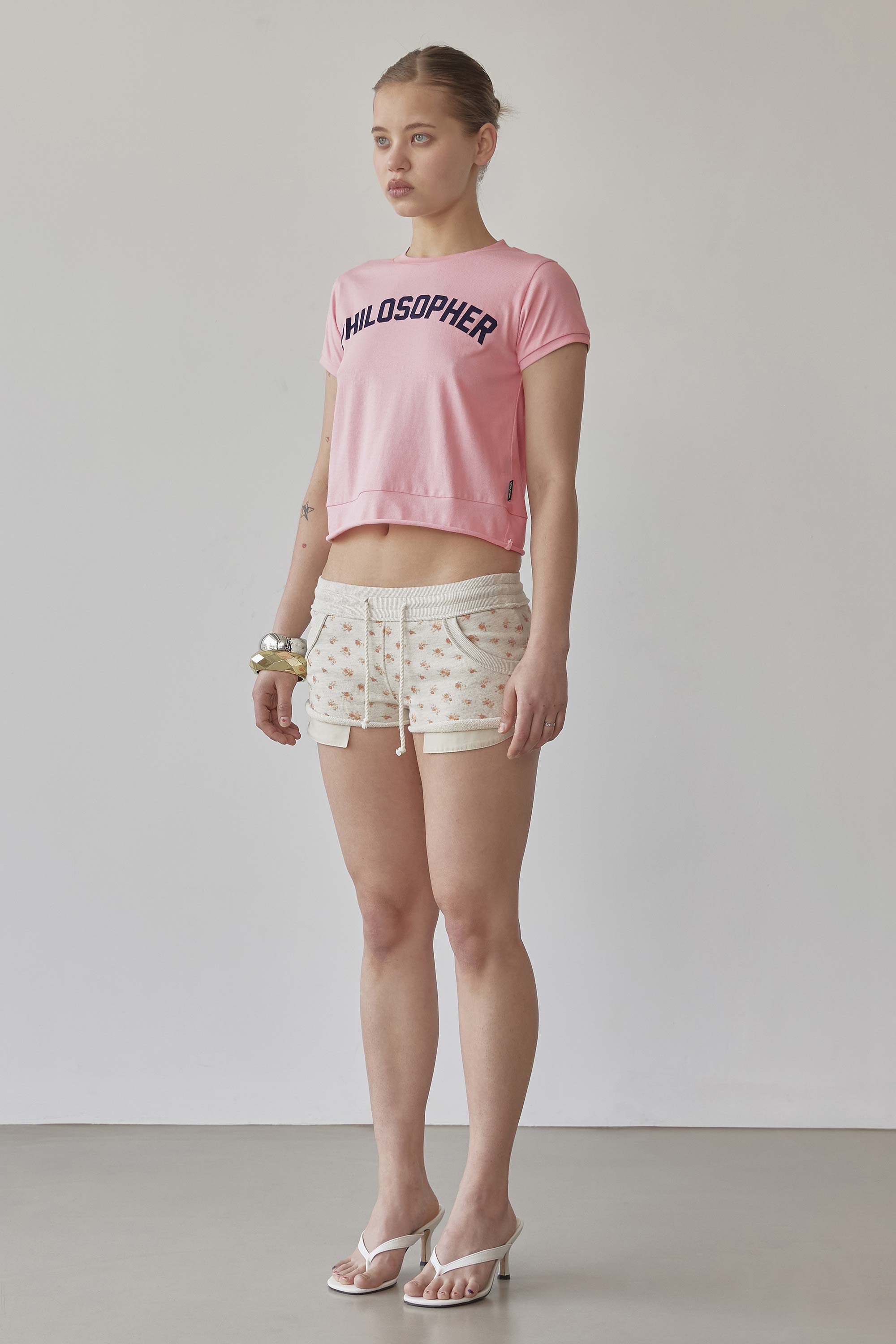 Philosopher Baby Tee Pink