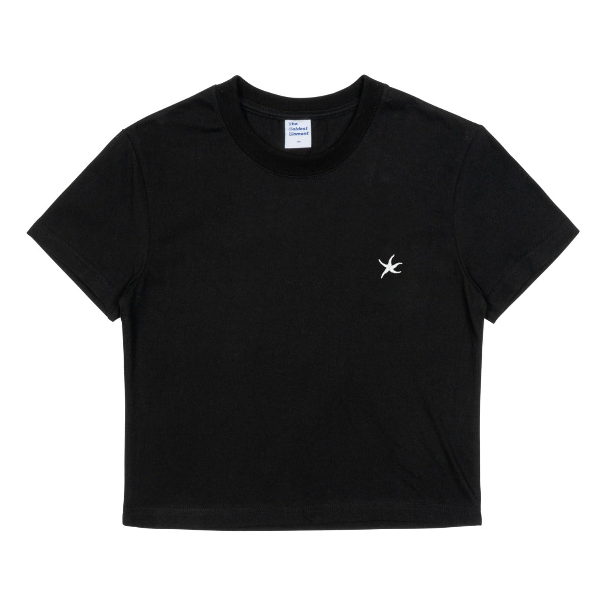 (w) TCM mini logo crop T (black)