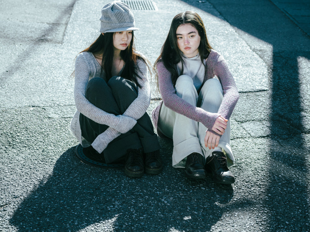 03 STRIPE SCARF GREY