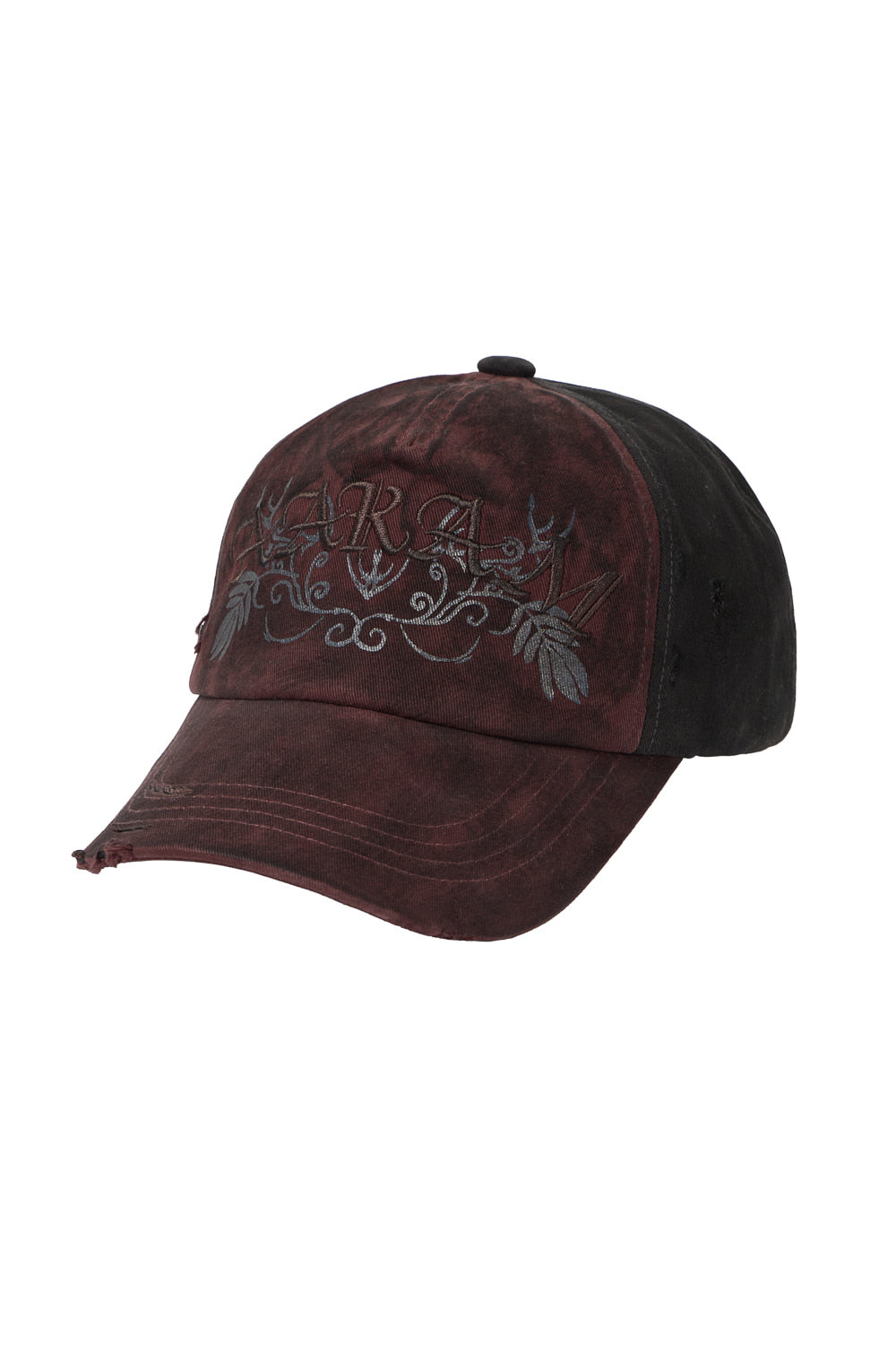 VTG Washed Damage Ball Cap (Wine)