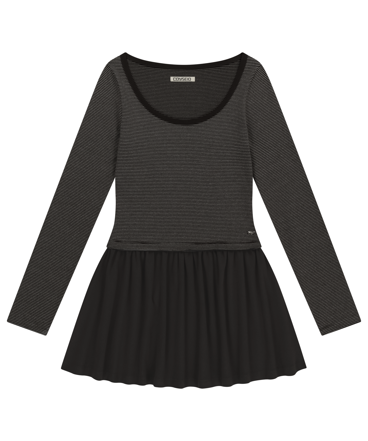 COY STRIPE DRESS BROWN