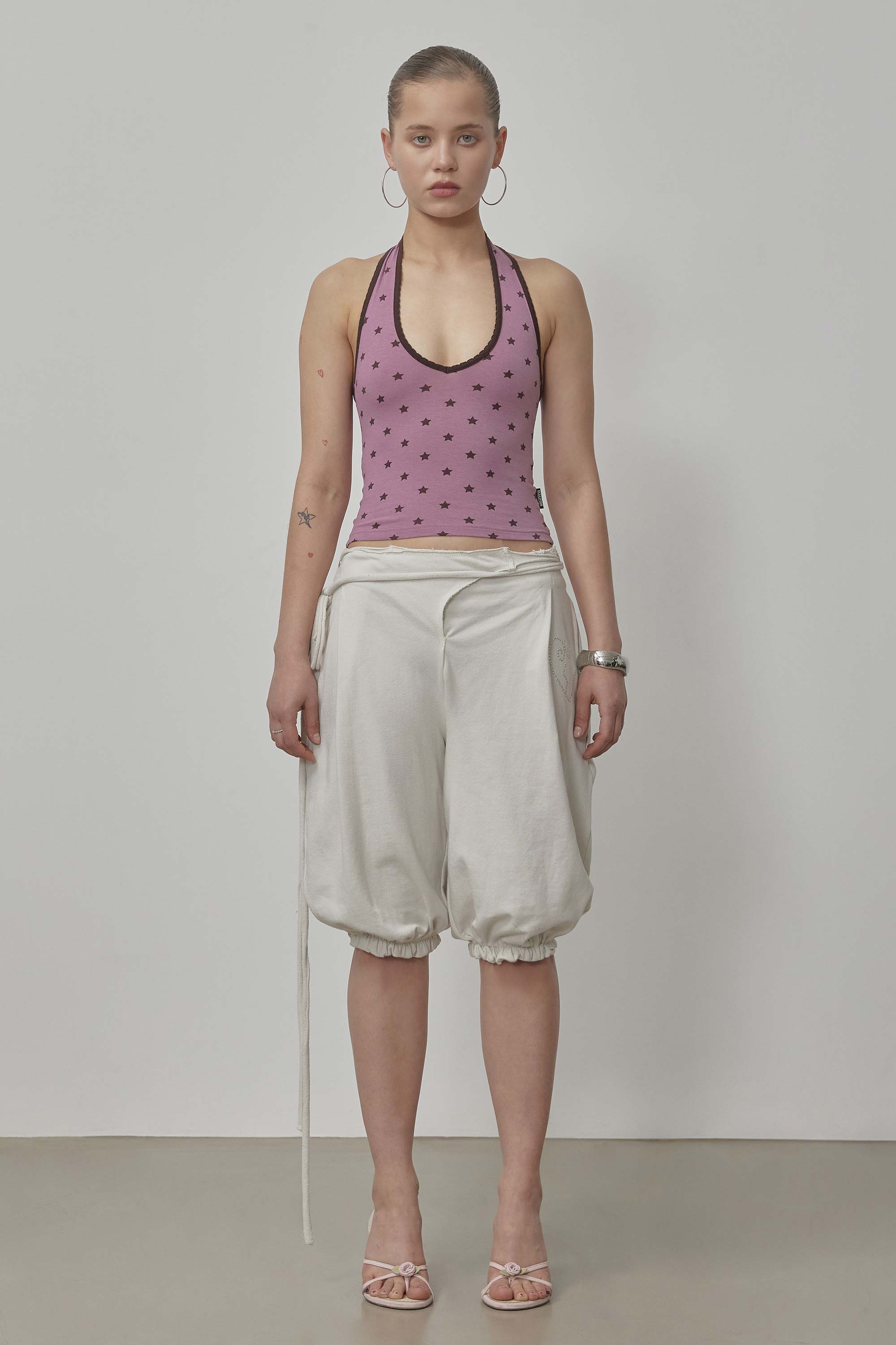 Star Halter Top Plum Pink