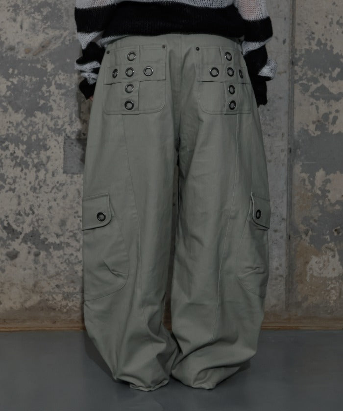 CROSS POCKET CARGO PANTS (ASH KHAKI) F25ZD976