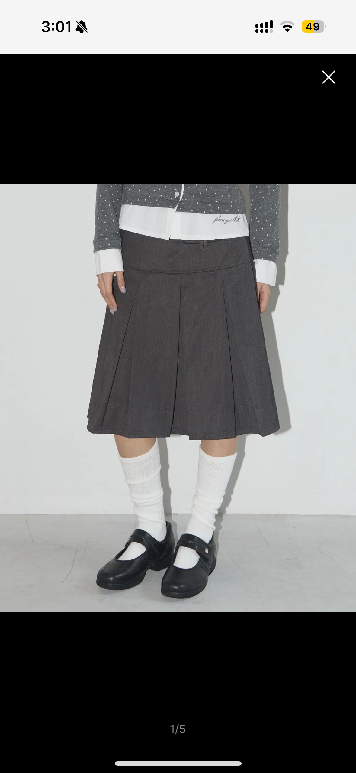 Formal button pleated midi skirt