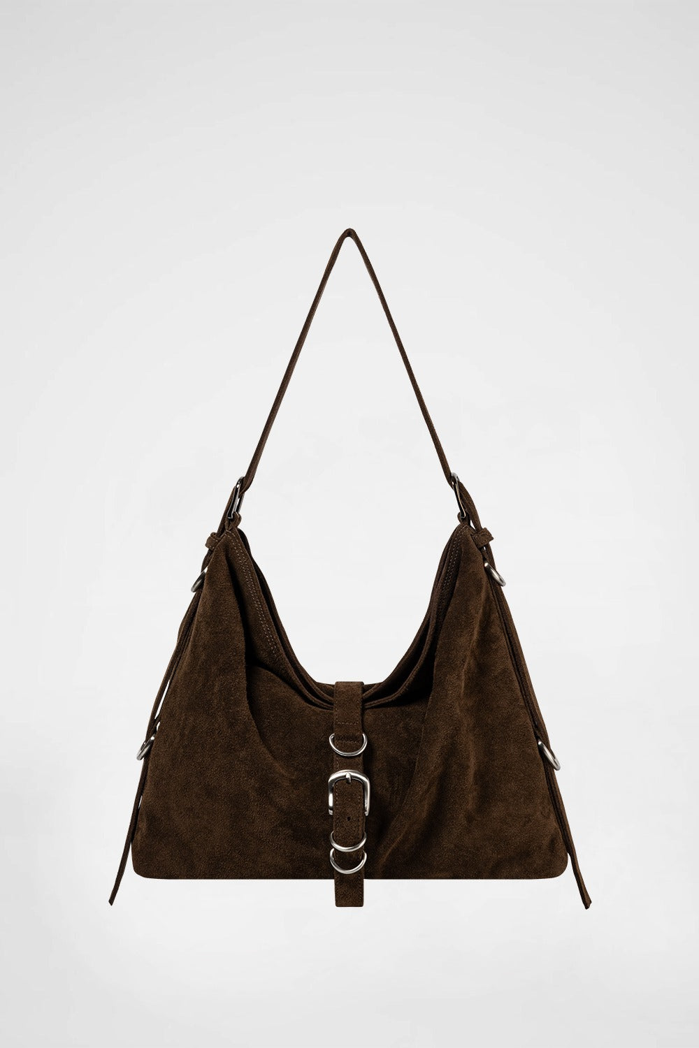 DIDI BELTED BIG BAG(2-WAY) / BROWN SUEDE