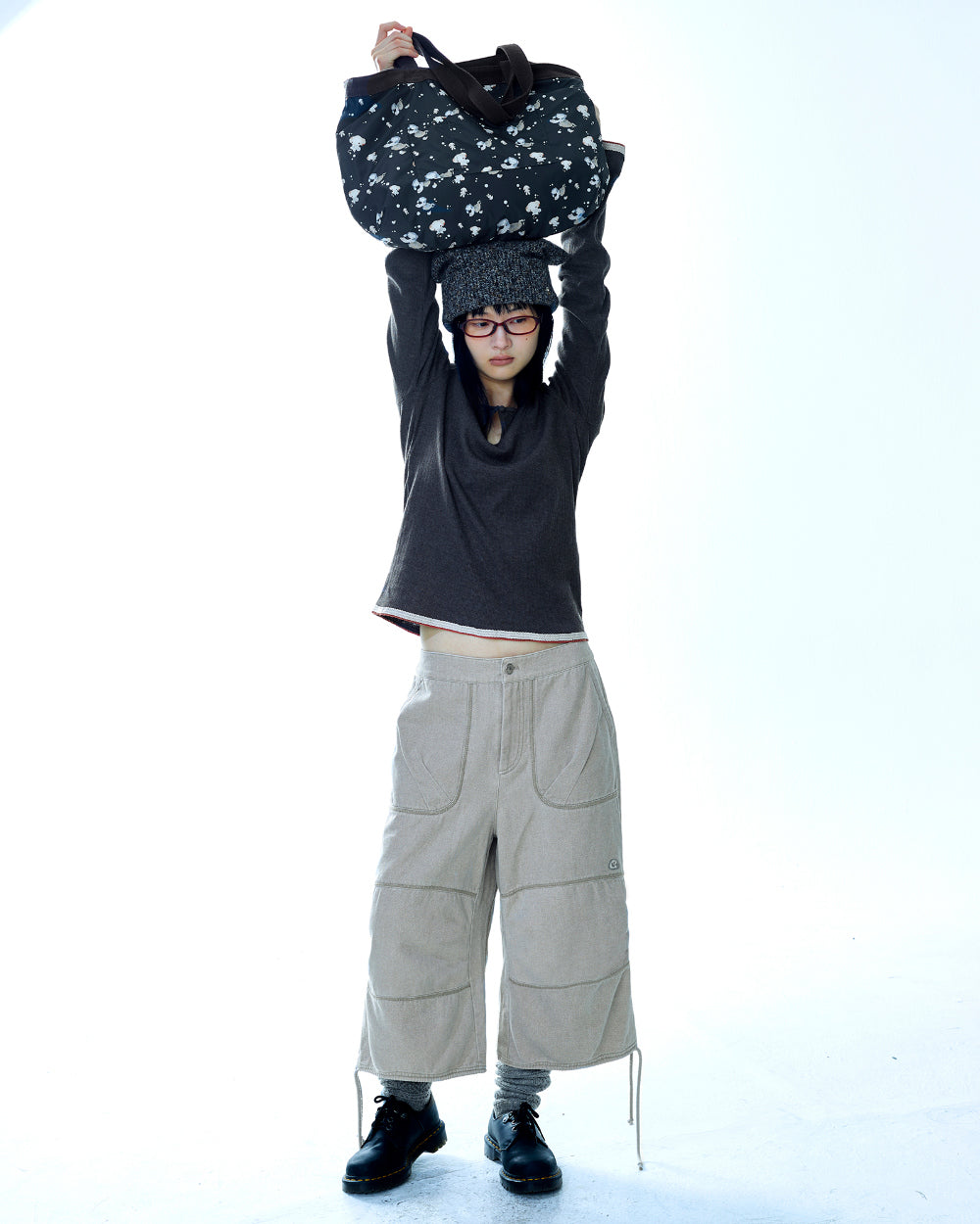 OXFORD ZIGZAG PANTS BEIGE