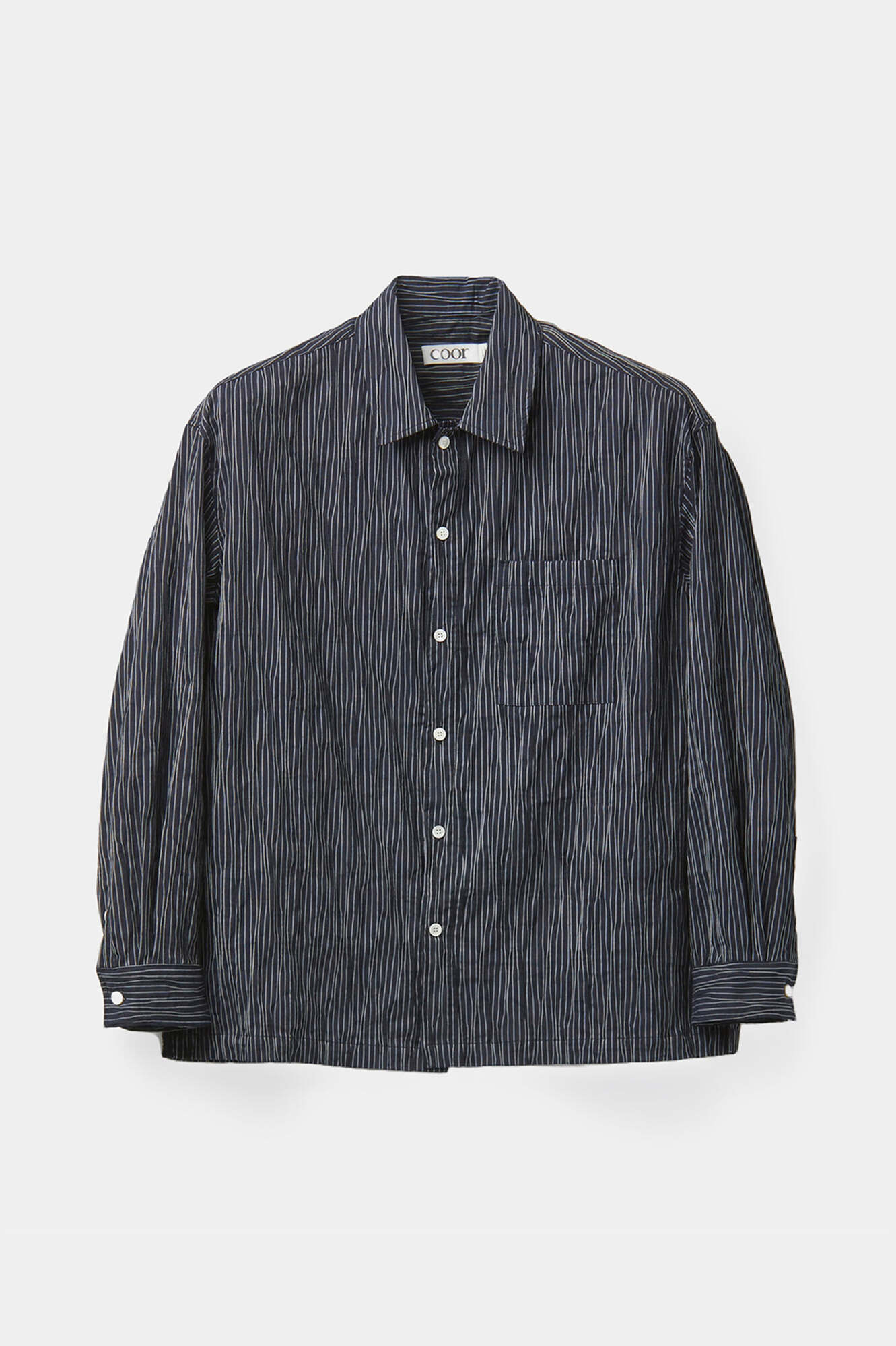 Textured Striped Lounge Shirt / 2 Color