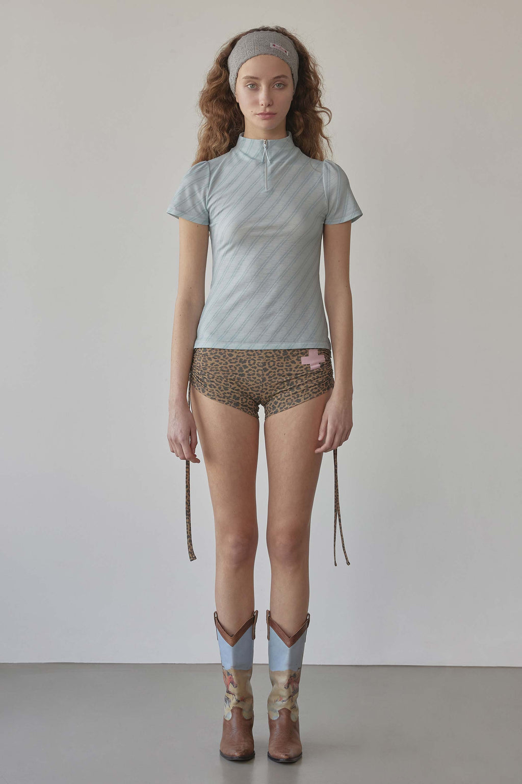 Stripe Jersey Top Pale Mint