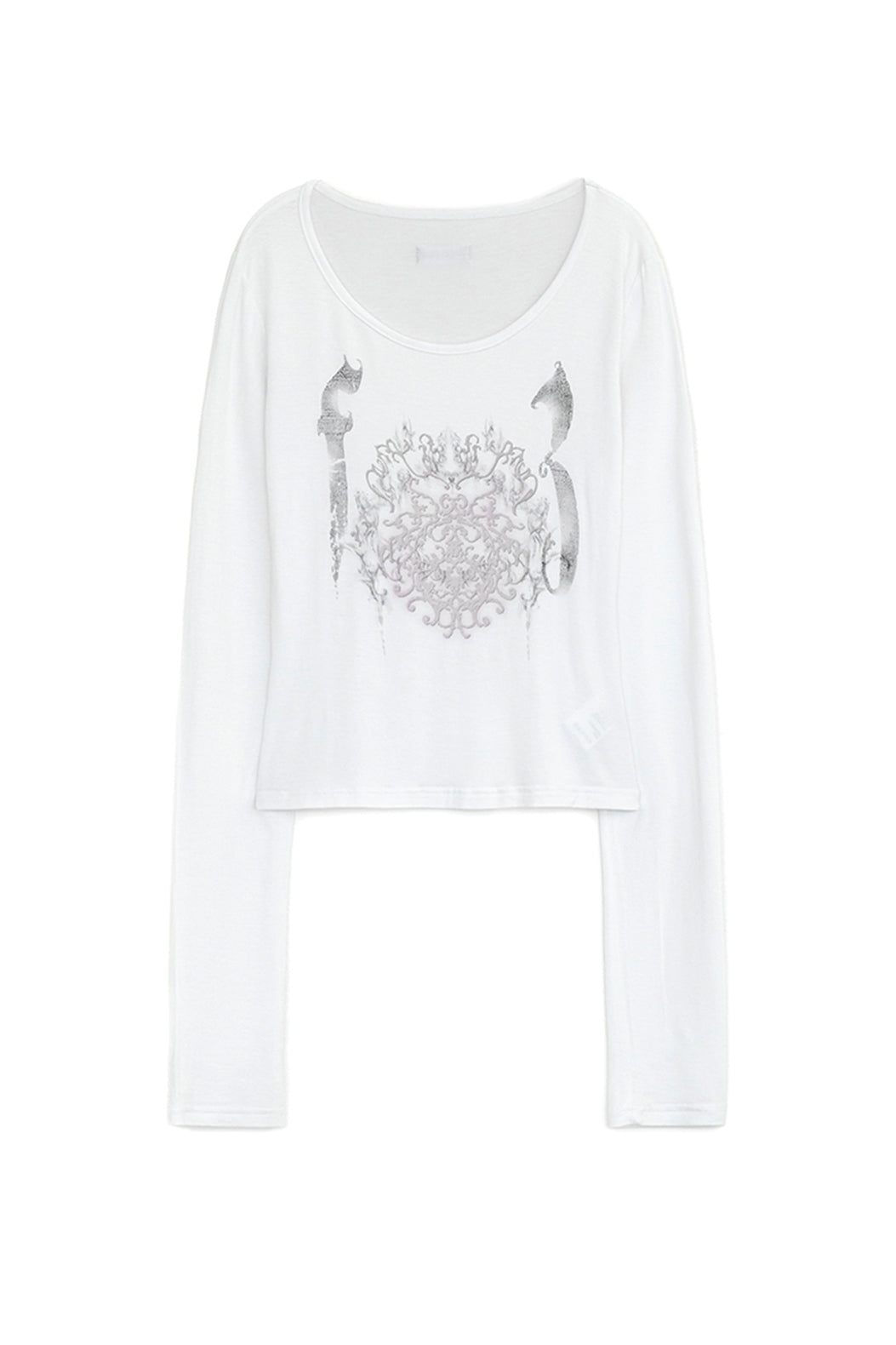 Ornament printed top (White)