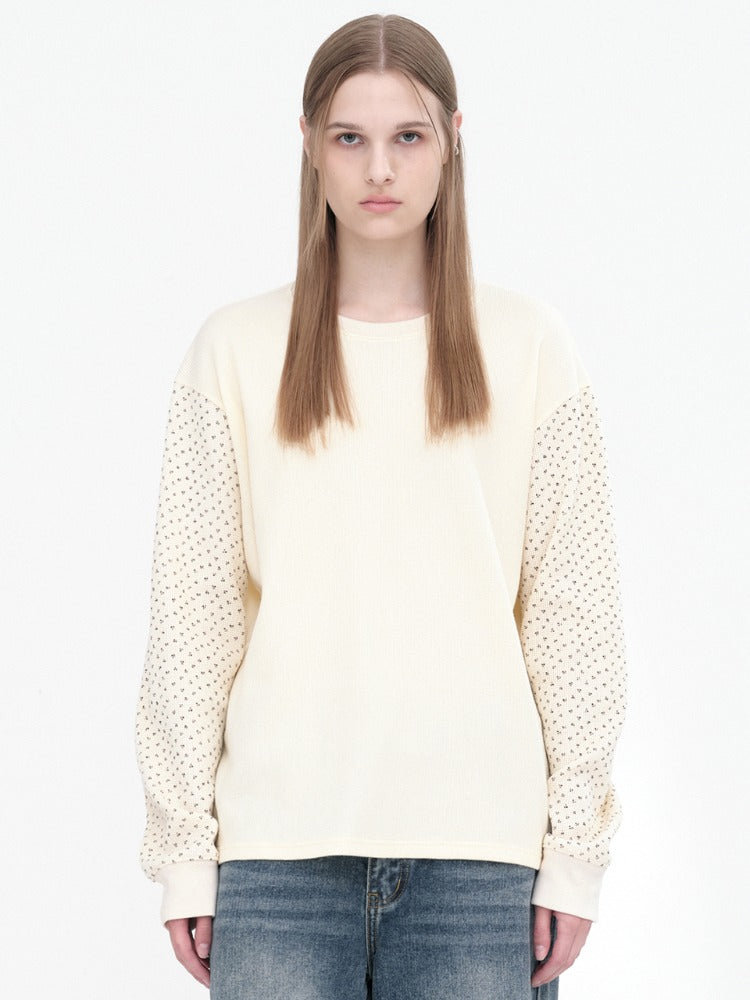 Floral Loose T-Shirts Cream