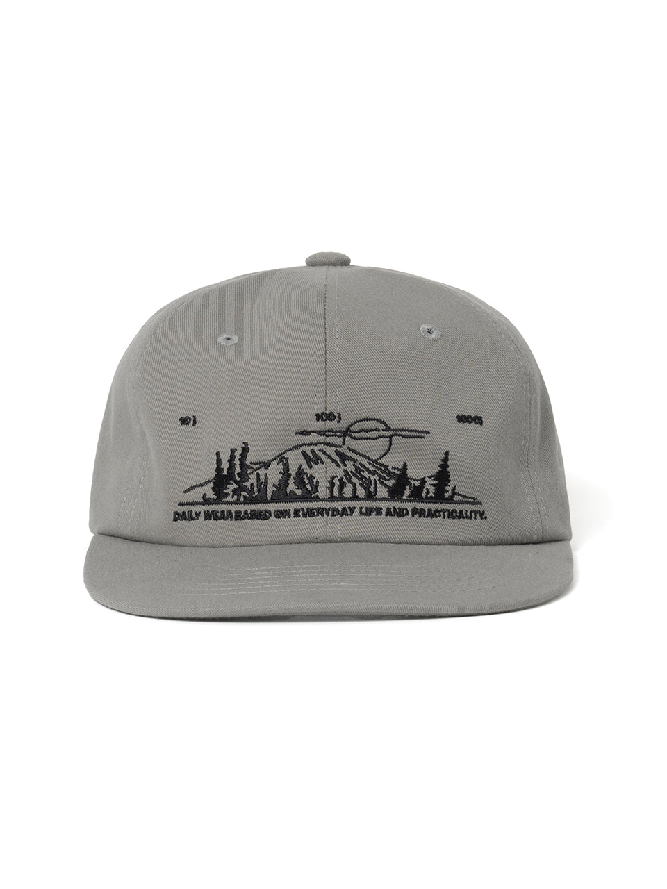 Scenary Embroidery Flat Cap Cement Gray