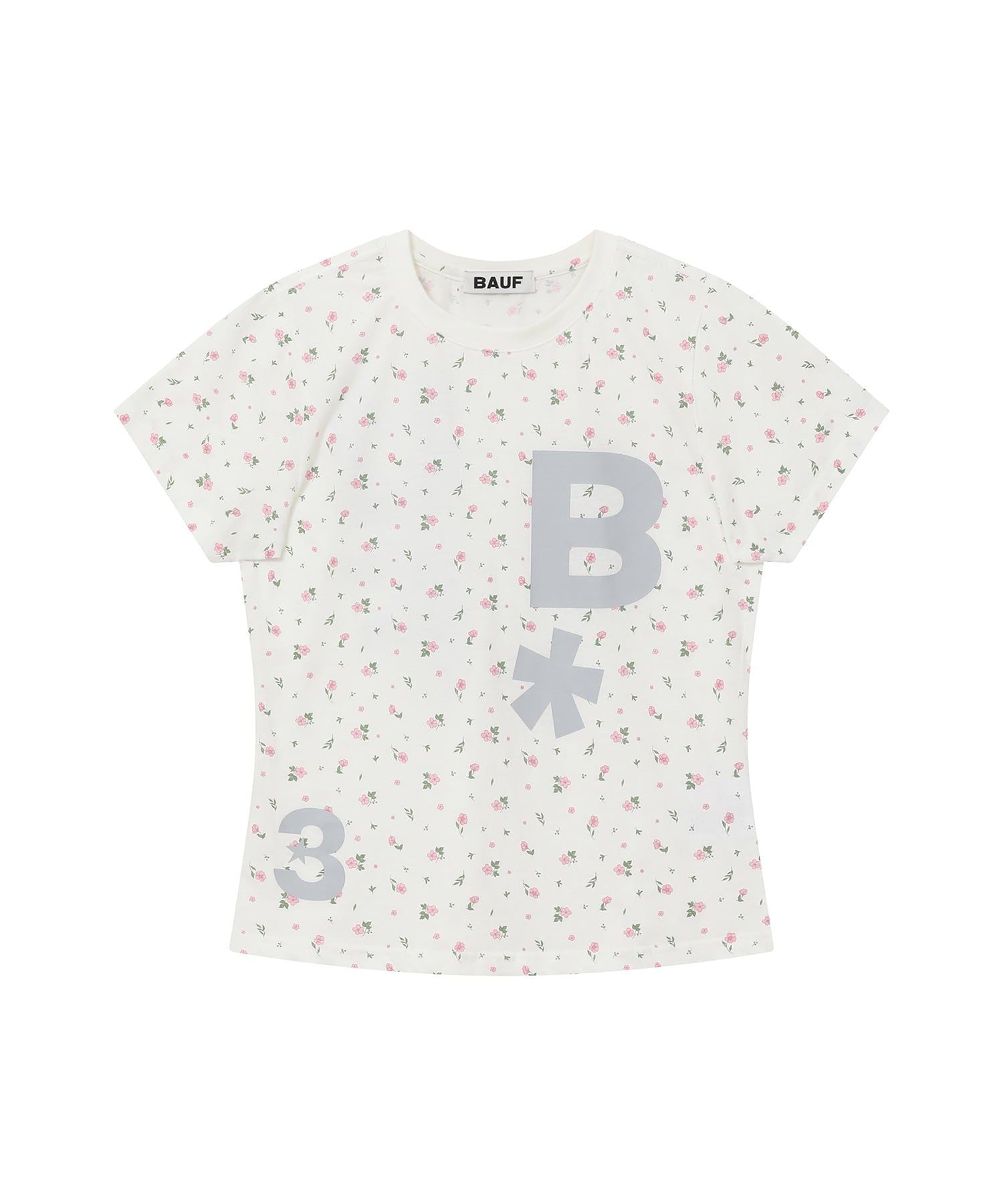 Blogo Slim Fit T-shirt Flower White