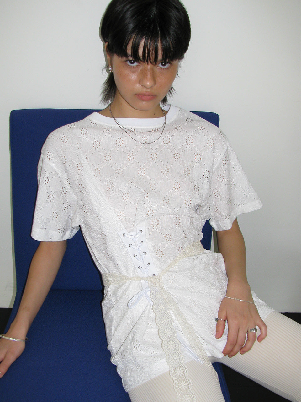 Punching Corset T-Shirt White