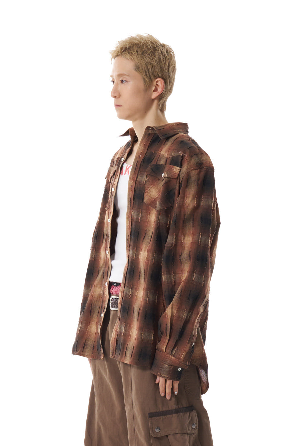 Western Vintage Check Shirts (Brown)
