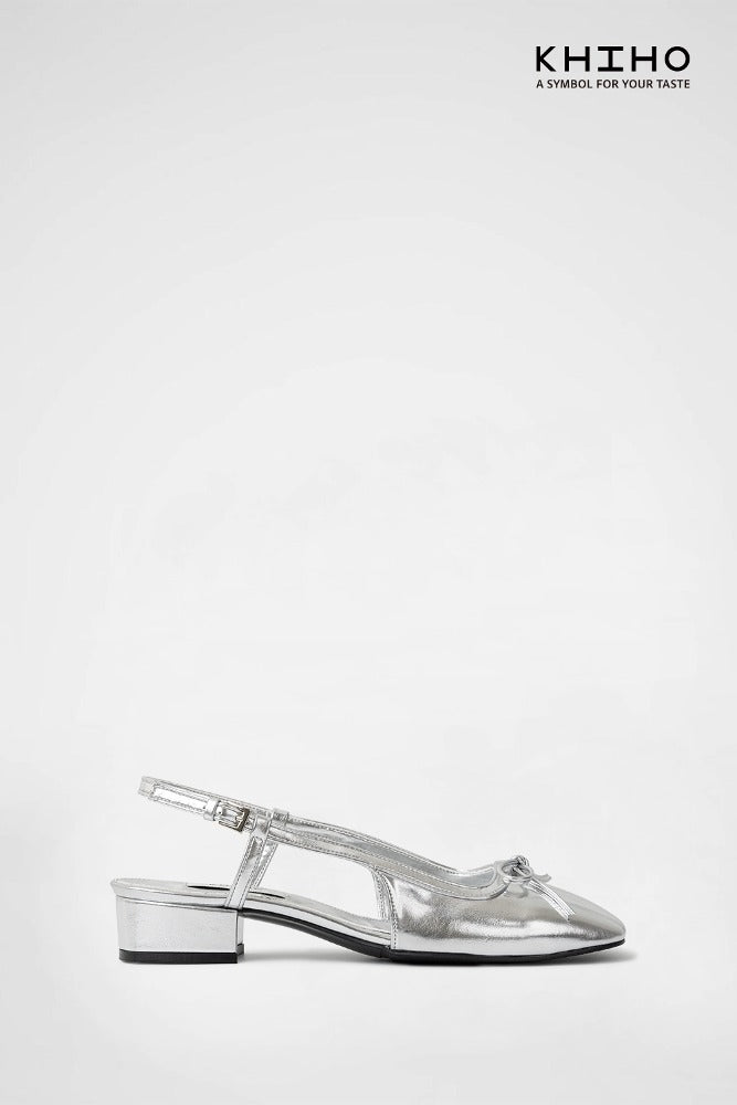 BALLERINA SLINGBACKS / SILVER