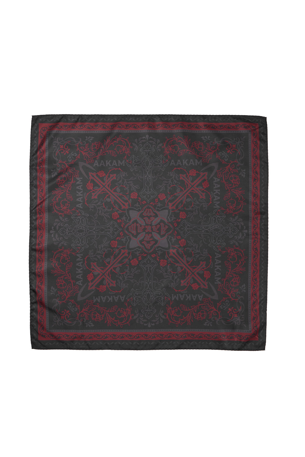 X-Cross Printed Scarf (Red)