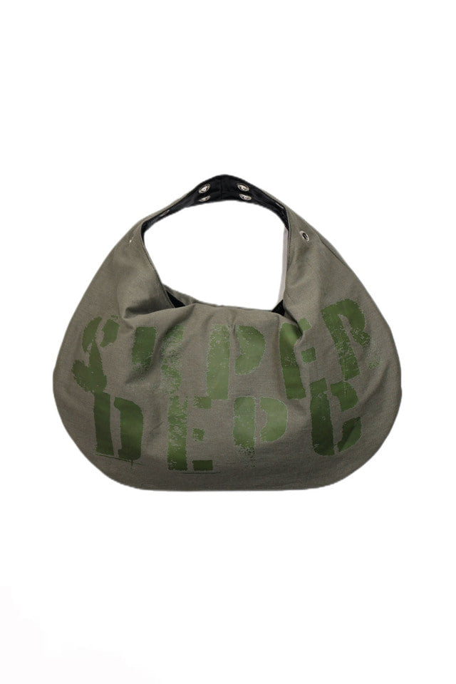 EYELET LEATHER BAG (BLACK)