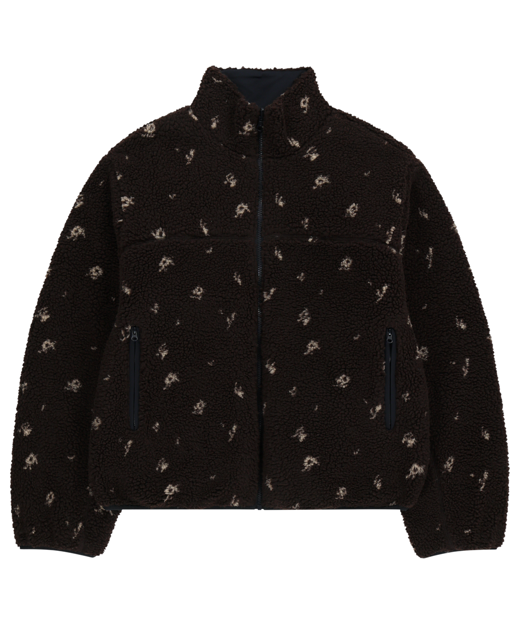 PETAL REVERSIBLE FLEECE JACKET BROWN