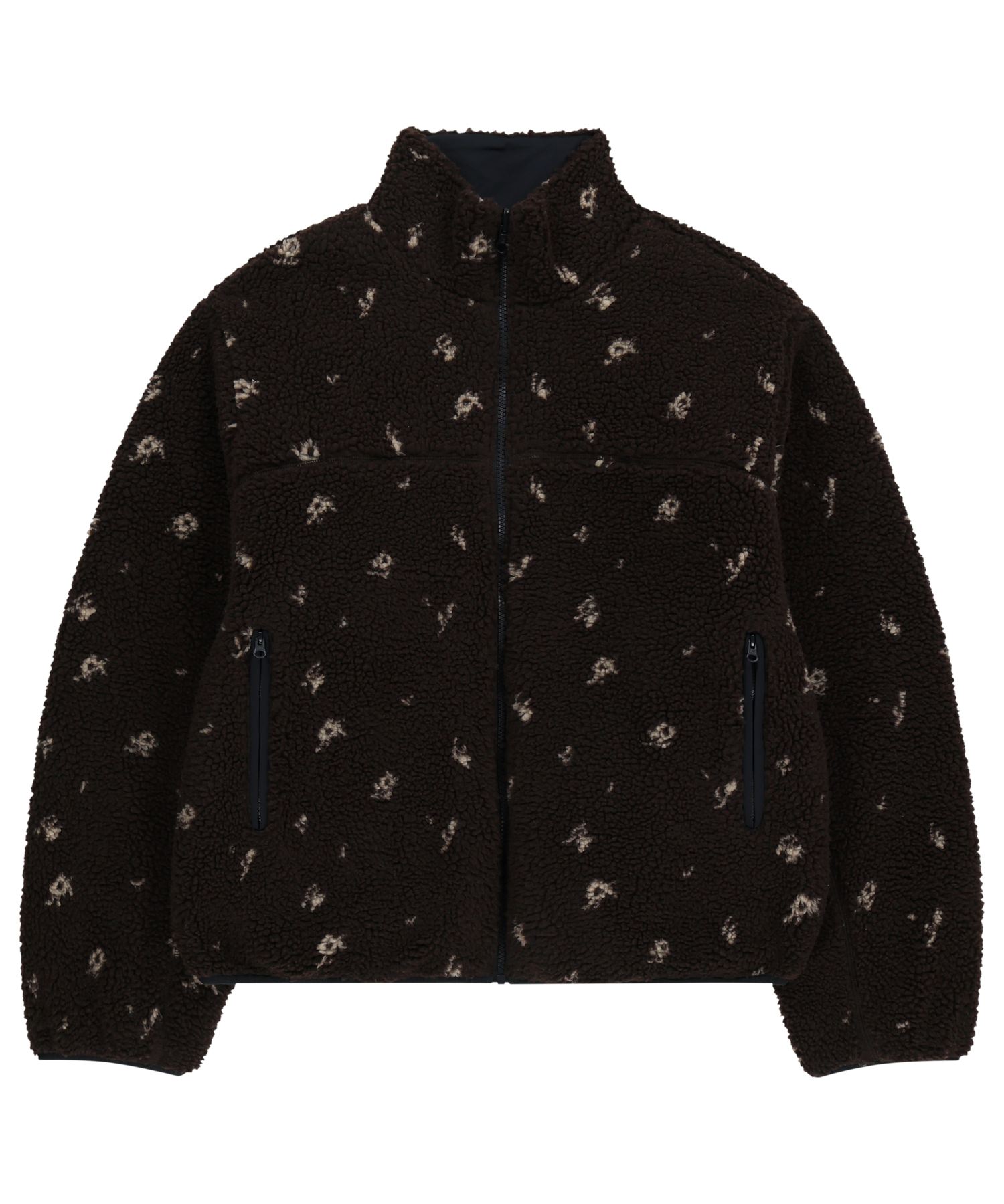 PETAL REVERSIBLE FLEECE JACKET BROWN