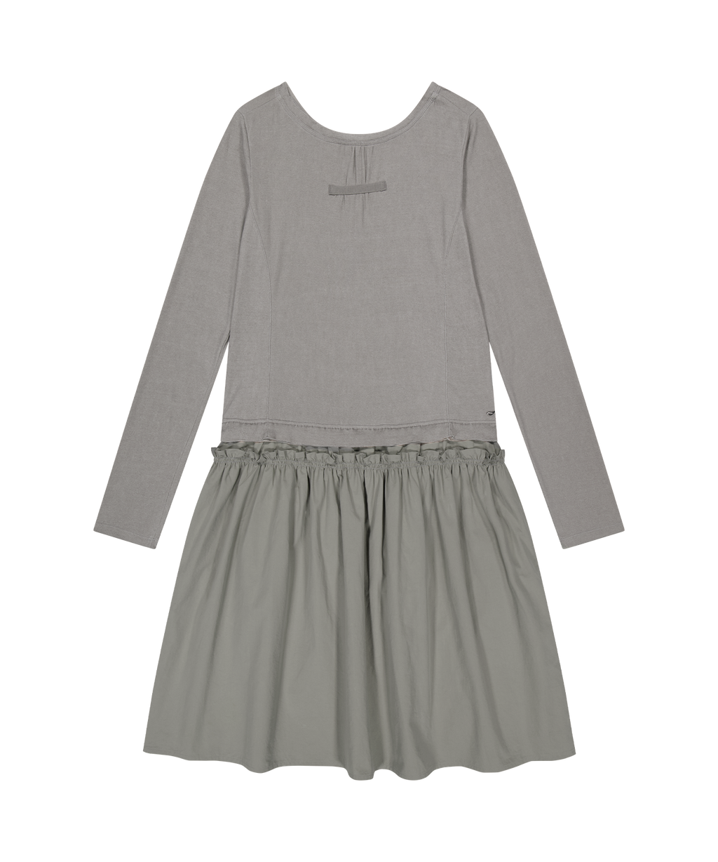 2WAY SHIRRING ONE PIECE LIGHT KHAKI