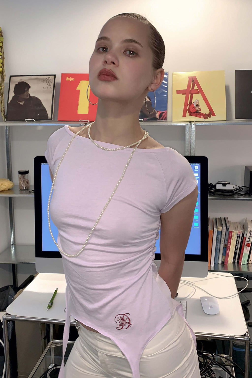 Garter Belt Tee Baby Pink