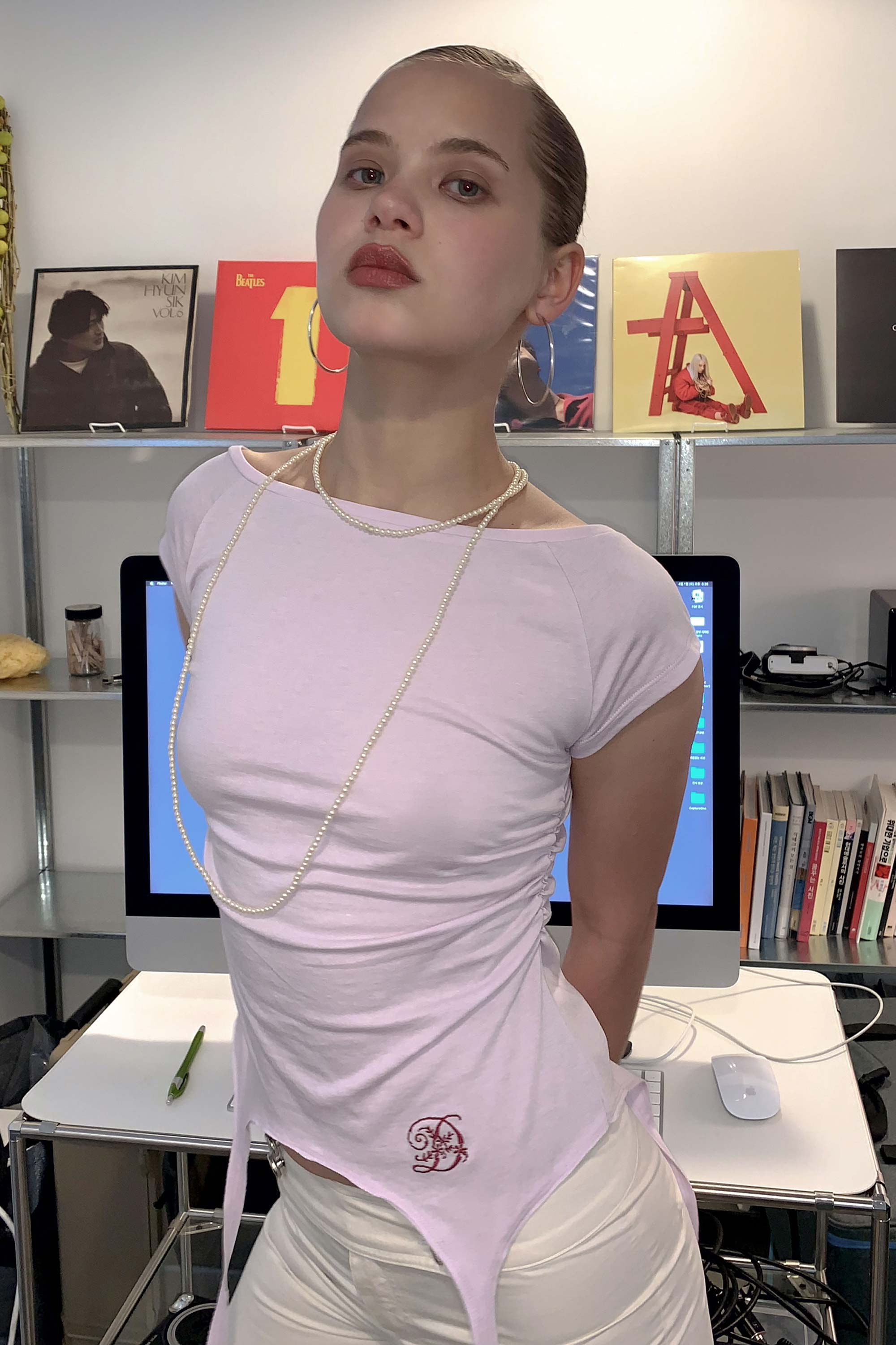 Garter Belt Tee Baby Pink