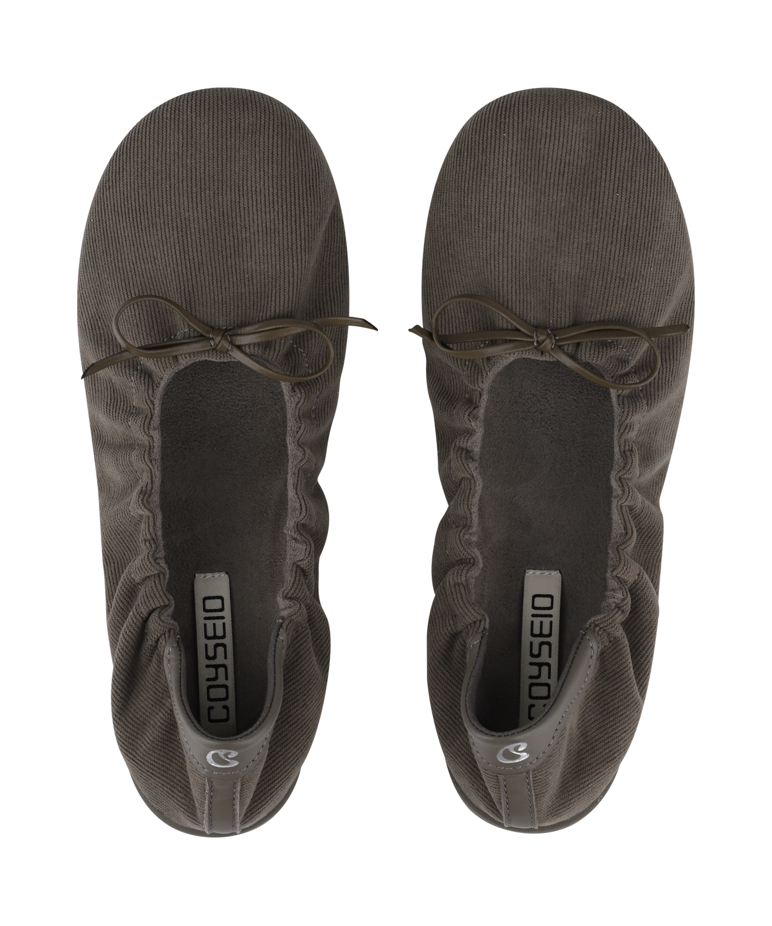 SHIRRING FLAT SHOES BROWN